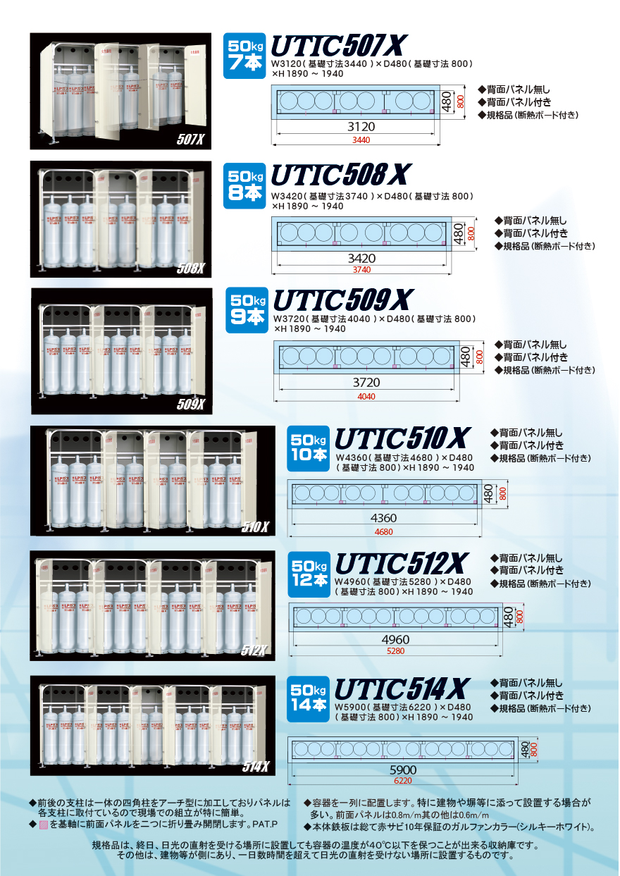 UTIC-507X UTIC-508X  UTIC-509X  UTIC-510X  UTIC-512X UTIC-514X  